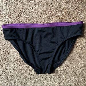 Merona Black Bikini Bottom with Purple Trim